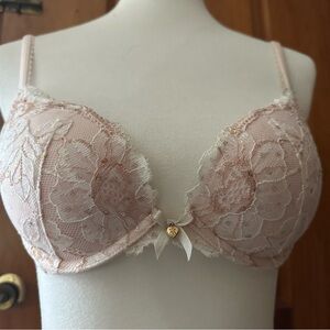 Victoria's Secret Floral Lace Bra in Blush
